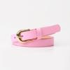 Cinturón de mujer estilo coreano para uso diario, con hebilla plana y combinable, cinturón de jeans decorativo de estilo sencillo en color caramelo para mujer.