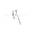 Pendientes de Zirconio Cilíndrico de Aleación de Titanio F136 Zoro Colgantes de Gota de Agua Clavos para Hélice G23 Titanio Piercings con Rosca Interna