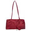 Bolso de Moda Estilo Coreano Bordado con Letras Color Sólido Nailon Versátil Casual Debajo del Brazo Hombro Único Bolso de Mano Diario para el Trabajo