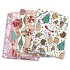 Tela de algodón poliéster fina con estampado de patrón de serie navideña o tela impermeable o lona de poliéster tela para bolsa de patchwork hecha a mano DIY mantel camisa falda de pijama