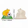 Serie Transfronteriza de Nuevos Colgantes Esmaltados para Copa Mundial de Fútbol Accesorios de Joyería de Aleación para Manualidades Colgante para Collar Llavero