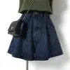 Shorts de Mezclilla Shorts de Pierna Ancha Verano Nuevo Ropa para Mujer Adelgazante Elegante Estilo Hong Kong Holgados Modernos Moda Versátil Cintura Alta Mujer