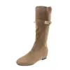 Botas Femininas Longas da Moda Empilhadas Retrô Jeans 2026 Estilo Coreano Botas de Cavaleiro Aumento Oculto de Altura Novo Outono Inverno 4cm Ocidental