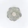 Tecido Estéreo de Organza Flor de Gaze de Neve Miçangas Feitas à Mão DIY Flor Artificial Flor de Sapato Material para Acessório de Cabelo Vestido Grampo de Cabelo