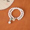 Pulsera de mano de jade blanco bodhi dos vueltas gato de garra de gato horneado al carbono hembra multi-vueltas texto jugar cuenta de Buda pulsera estilo étnico joyería al por mayor