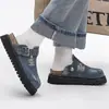 ¡Nuevo estilo de Primavera 2026! Pantuflas Retro Desgastadas de Punta Cerrada Estilo Birkenstock Casual para Mujer, Sandalias Semi-Cubiertas para Exteriores con Suelas Gruesas