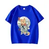 Camiseta de Manga Corta de Color Sólido Estampado Cómoda y Transpirable Mismo Estilo para Hombres y Mujeres Tendencia de Verano Algodón Puro Cuello Redondo Pulóver Directo de Fábrica