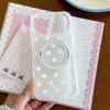 Capinha de Celular Ursinho Biscoito Fofa e Adorável para Meninas, Adequada para Apple iPhone 15/16/17 Pro Max