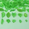 Colgante Pequeño Transparente de Acrílico Hojas Verdes Simuladas Accesorios para Joyería DIY Colgante para Collar Pendientes Colgante Colgante