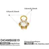 El nuevo colgante de corazón de circón ultrabrillante de Mili, de acero inoxidable chapado en oro de 18 quilates, es un juego de aretes de joyería versátil de lujo ligero para mujer