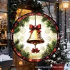 Campana de Navidad Colgante de Vidrio de Color Adorno de Vidrio para el Hogar Decoración de Ventana Atrapasoles para el Jardín