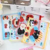 Bolsa de Malha com Gato de Maçã Vermelha, Aparência Elegante, Bolsa para Documentos, Desenho Animado Fofo, Estudante, Papel de Teste, Armazenamento de Material Escolar, Bolsa com Zíper