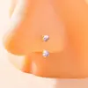 Joyería de Plata con Circonita Cruzada Europea y Americana para Nariz, Accesorios Populares de Lujo Ligero para Nariz en Amazon, Acero Inoxidable Venta al por Mayor de Comercio Exterior para Mujeres