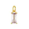 Colgante de Circonita de 12 Colores Más Vendido Transfronterizo, Colgante de Collar de Lujo Chapado en Cobre Dorado, Accesorios para Joyería DIY