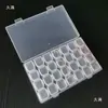 Caja de Almacenamiento de Decoraciones de Uñas de Plástico Caja de Almacenamiento para Artículos Pequeños 7 Filas 28 Compartimentos Caja de Strass para Decoración de Uñas Caja de Compartimentos Combinada