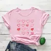 Tienda independiente de eBay: Nueva camiseta de verano con estampado de corazón para el Día de San Valentín, estilo europeo y americano, de manga corta