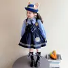 Disfraz de Vestido Falso de Dos Piezas Judy de Zootopia para Niñas Primavera/Otoño Disfraz de Cosplay de Conejita Policía Vestido Nick