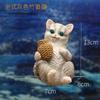 Colgante para acuario de gatito decoración de paisaje para acuario maceta maceta tumbada decoración colgante de pared para borde de acuario de gatito lindo