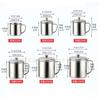 Taza de Agua de Acero Inoxidable 304 para Estudiantes, Taza Portátil Engrosada con Tapa y Asa, Taza de Agua de Gran Capacidad para Cafetería