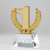 Troféu de cristal com diamantes feito sob medida para crianças para 1º de junho, personalizado para desafios de leitura, eventos esportivos, competições de treinamento e alunos exemplares