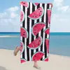 Toalla de playa absorbente de terciopelo de doble cara de secado rápido, toalla deportiva de microfibra para yoga, toalla de playa para natación al por mayor