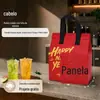 Bolsas isolantes de tecido não tecido com folha de alumínio para copos simples e duplos, bolsas para levar milk tea, bolsas para viagem de café e bebidas, logotipo personalizado