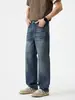 Ropa de Hombre Fengshe / Novedad Primavera 2026 Jeans Clásicos Americanos de Pierna Recta Elásticos con Detalle Desgastado Ojo de Gato 3D