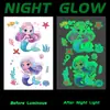 Sirena Luminosa Niños Foto Pegatinas de Tatuaje Coloridas para Mujeres y Hombres Tatuaje Colorido Luminoso Duradero Impermeable Pegatinas de Tatuaje de Alta Gama