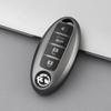 Modelo de 4 Botões Adequado para Capa de Chave de Carro Nissan Sylphy, Tiida, X-Trail, Teana, Bluebird, Qashqai, Capa Cinza Titânio