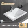 Lavabo de Encimera Redondo Lavabo Semi-empotrado Lavabo de Cerámica Hogar Lavabo Único