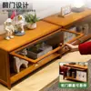 Mueble de TV moderno y sencillo para sala de estar, uso doméstico, combinación de mesa de centro sencilla, mueble de TV de pie con almacenamiento integrado para apartamentos pequeños