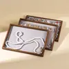 Bandeja para Joyería de Pulsera con Veta de Madera de Nogal Negro, Bandeja de Exhibición para Joyería, Anillos, Pendientes, Bandeja de Visualización