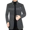 Nueva Chaqueta para Hombre Otoño/Invierno 2026 de Alta Calidad con Cuello Alto, Botones, Chaqueta de Chenilla para Hombres de Mediana Edad y Jóvenes, Estilo Papá