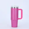 Copo de Carro Portátil com Alça de 40oz Segunda Geração, Copo Térmico de Camada Dupla em Aço Inoxidável 304, Grande Capacidade, Copo com Canudo para Gelo