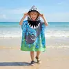Poncho de Toalla de Baño para Niños, Bata de Baño Portátil para Bebé, Absorbente de Agua, Secado Rápido, con Capucha, para Nadar, Aguas Termales, Poncho de Toalla Grande para Envolver
