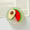Tazón de cristal helado, juguete de fruta tridimensional simulado, pegatinas para refrigerador, accesorios de resina, artículos de decoración para el hogar al por mayor