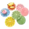 Plato Luminoso de Limón Naranja Simulado Adorno de Resina Creativo DIY Accesorios Colgante de Llavero Refrigerador Materiales Hechos a Mano