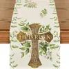 Bandera de Mesa Popular de Pascua Temu Estampado de Enano de Huevo de Pascua Material de Lino Decoración de Mesa de Pascua de Primavera Mantel