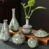 Vaso de Cerámica Moderno Sencillo con Esmalte de Horno Adornos Decorativos para Flores Secas Creativo para el Hogar Alojamiento Rural Sala de Estar Arreglo Floral Jarrón Pequeño