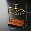 Soporte para copa de licor de ciervo nuevo chino de alta gama separador de vino soporte para copa juego de vino para el hogar estante especial con base de madera soporte para copa de licor