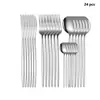 Conjunto de Talheres de Aço Inoxidável para Jantar Ocidental e Chinês, 24/30/48 Peças, Talheres Criativos de Alta Qualidade, Modelo Novo para 26 Anos, Transfronteiriço