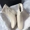 Botines de Estilo Liso Sencillo Punta Cuadrada Tacón Grueso 2026 Invierno Estilo Coreano Nuevo Cremallera Lateral Botas de Mujer Forro de Terciopelo Botines de Moda