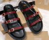 Comercio Exterior Tallas Grandes Sandalias Mujer ZA Nuevo 24 Verano Gruesas Color Sólido Tres Piezas Punta Abierta Sandalias con Hebilla