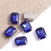 Taladro de garra de cristal de mahjong octagonal cuadrado largo explosivo taladro con agujero para ropa DIY zapatos de boda bolso costura a mano taladro de garra