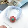 Corea del Sur primavera y verano nuevo cordón para el pelo de malla plisada encaje transparente pequeño Zou Ju anillo de intestino delgado para moño cordón para el pelo al por mayor