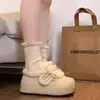 Botas de invierno populares estilo Birkenstock con diseño de lazo, nueva colección 2026, totalmente cerradas, cálidas y con tacón oculto para mayor altura, zapatos de algodón para mujer