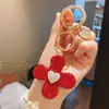 Chaveiro Trevo Criativo com Diamantes Exquisite Chaveiro de Carro com Diamantes Pingente para Bolsa Feminina Pequeno Presente Atacado