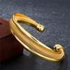 Pulsera Coreana de Malla Chapada en Oro de Venta Caliente Pulsera Europea y Americana de Doble Borde Ligero Pulsera de Malla de Doble Alambre Anillo de Mano Clásico Dorado