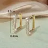 Brincos TEMU transfronteiriços novo estilo zircônia cúbica brincos de nicho de alta qualidade para mulheres brincos da moda e versáteis estilo francês