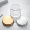 En Stock Tarro de Vidrio para Crema de 70g, Botella de Aceite de Caballo, Botella Cosmética de Boca Ancha para Pomada, Botella con Tapa de Aluminio Dorado y Plateado con Borde Enrollado, Tarro para Crema Facial